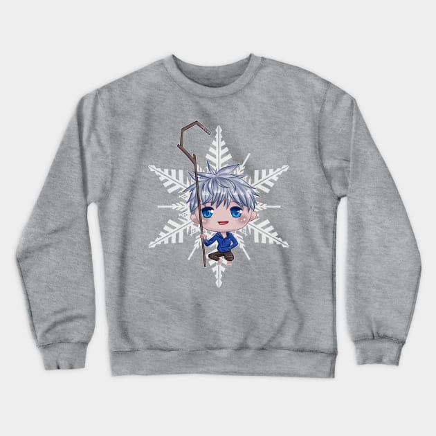 Chibi Jack Frost Crewneck Sweatshirt by sambeawesome